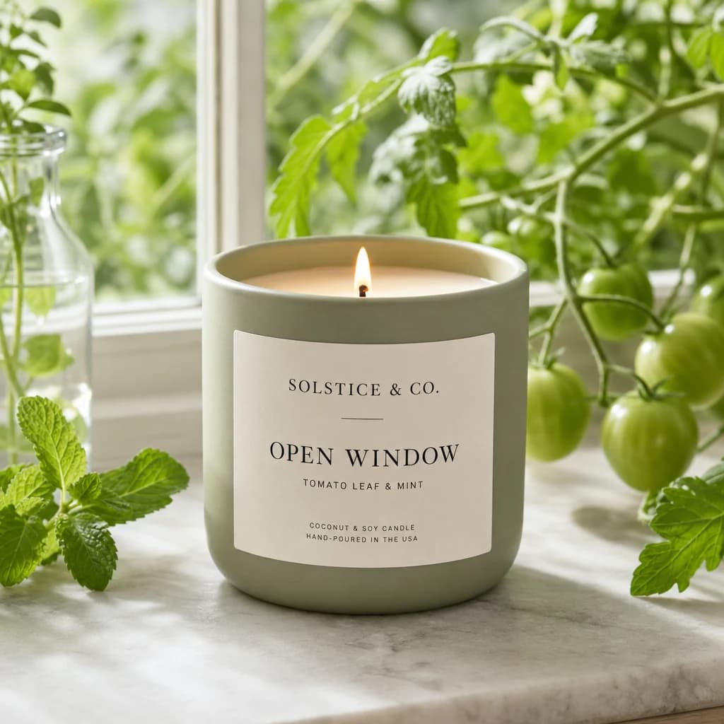 Open Window — Tomato Leaf & Mint Candle